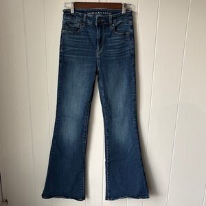 American Eagle Outfitters Dark Blue Flare Jeans